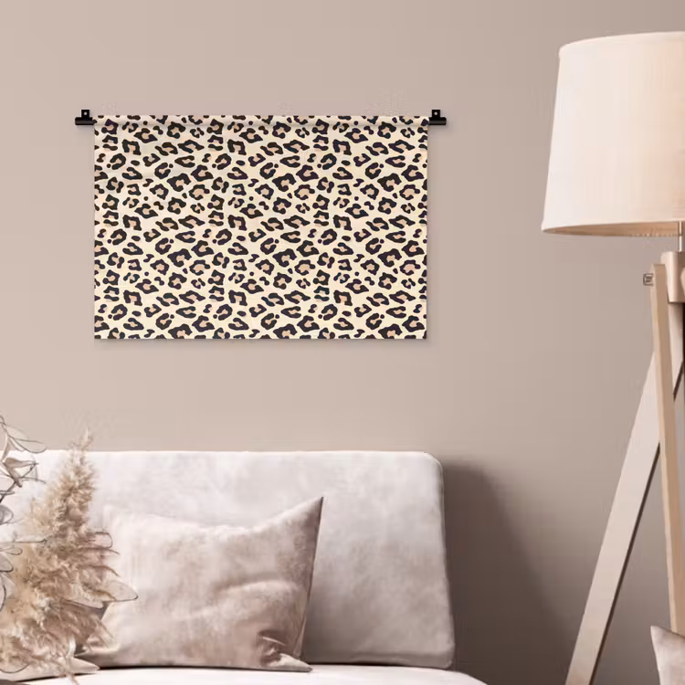Panterprint - Patroon - Bruin Wandkleed katoen klein 269 -sfeer4