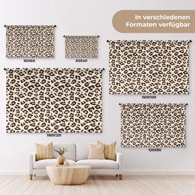 Panterprint - Patroon - Bruin Wandkleed katoen klein 269 -tsfeer8_DE