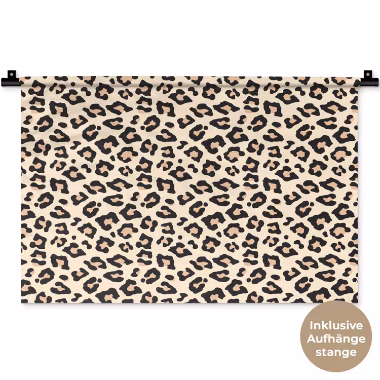Panterprint - Patroon - Bruin Wandkleed katoen klein 269 -t3d_DE