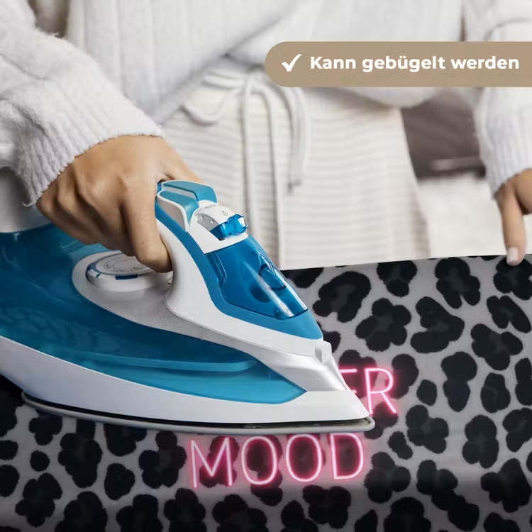 Panterprint - Zwart - Neonletters - Roze Wandkleed katoen klein -tsfeer9_DE