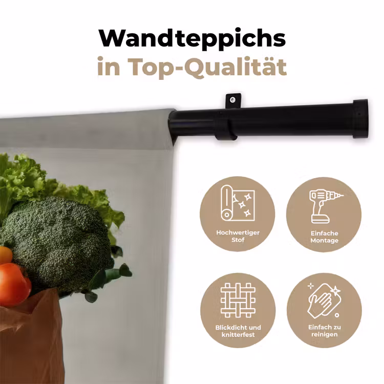 Papieren - Boodschappen - Groente - Kleurrijk Wandkleed katoen klein -tsfeer2_DE