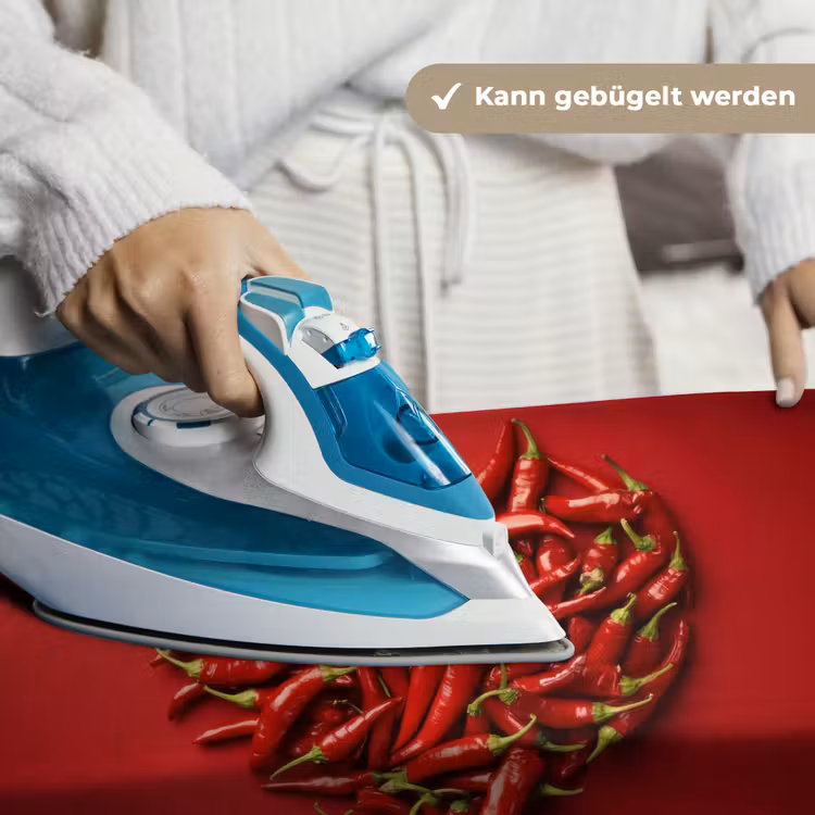 Pepers - Rood - Hart Wandkleed katoen klein -tsfeer9_DE