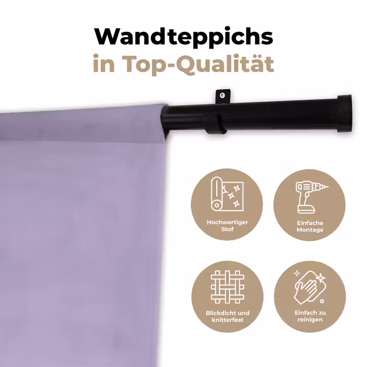 Pastel - Lilac - Paars Wandkleed katoen klein 269 -tsfeer2_DE