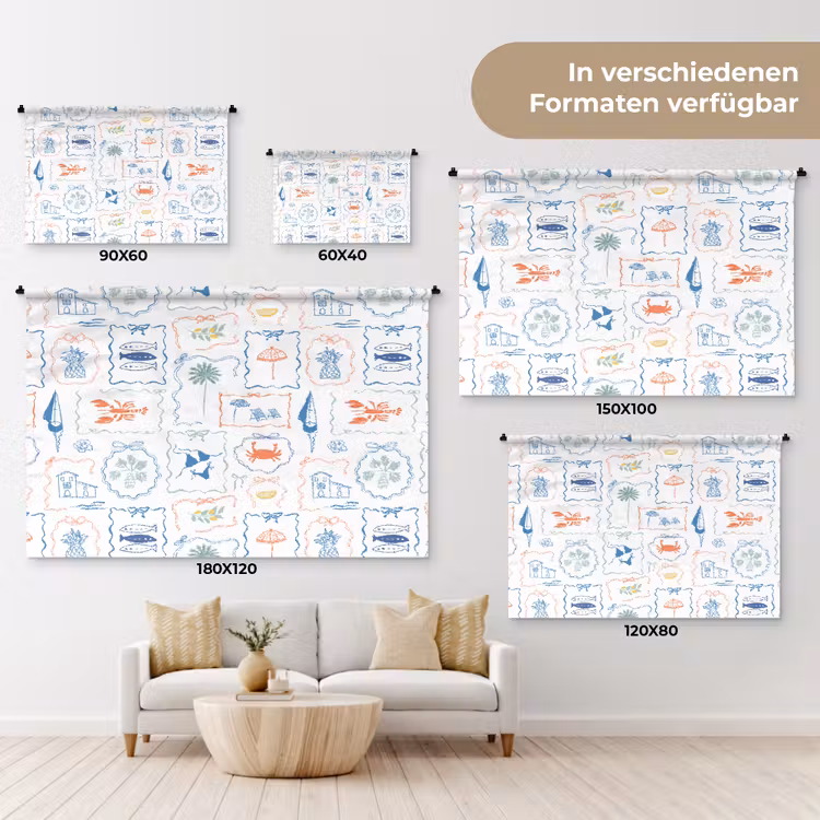 Zee - Sfeer - Strand - Multi Wandkleed katoen klein 269 -tsfeer8_DE