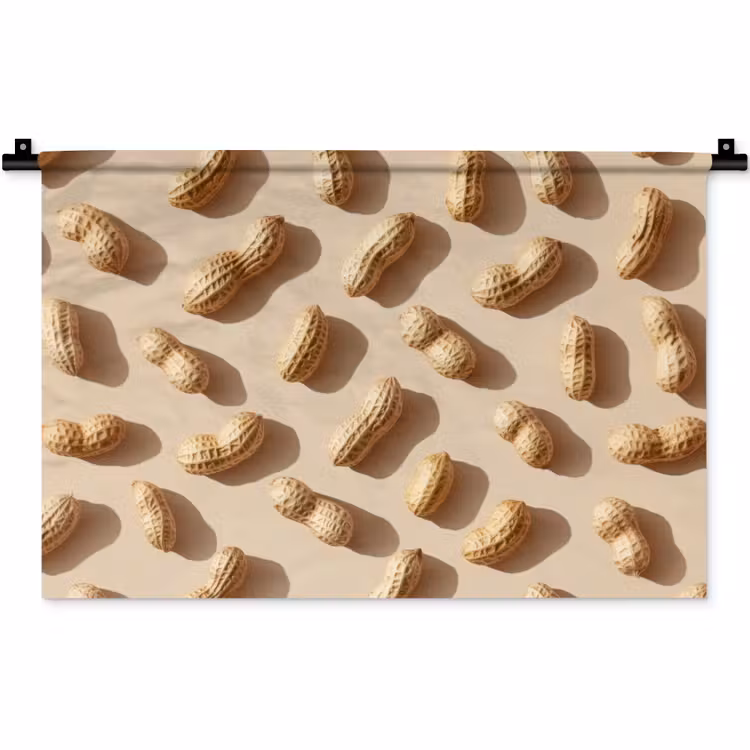 Pinda's - Patroon - Beige Wandkleed katoen klein -zz3d