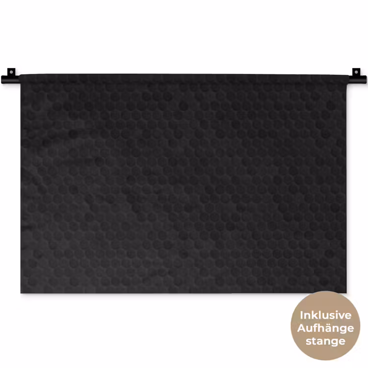 Penny - Tegel - Mat - Zwart Wandkleed katoen klein 269 -t3d_DE