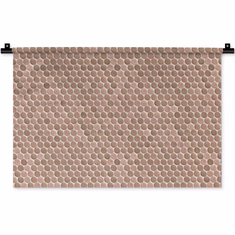 Penny - Mozaïek - Oudroze - Terracotta Wandkleed katoen klein 269 -zz3d