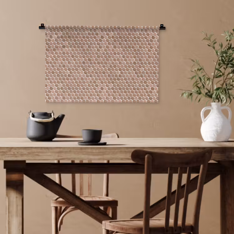 Penny - Mozaïek - Oudroze - Terracotta Wandkleed katoen klein 269 -sfeer6