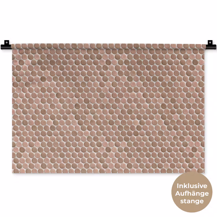 Penny - Mozaïek - Oudroze - Terracotta Wandkleed katoen klein 269 -t3d_DE