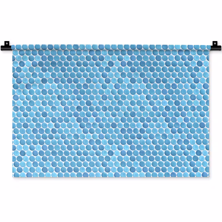 Penny - Mozaïek - Lichtblauw Wandkleed katoen klein 269 -zz3d