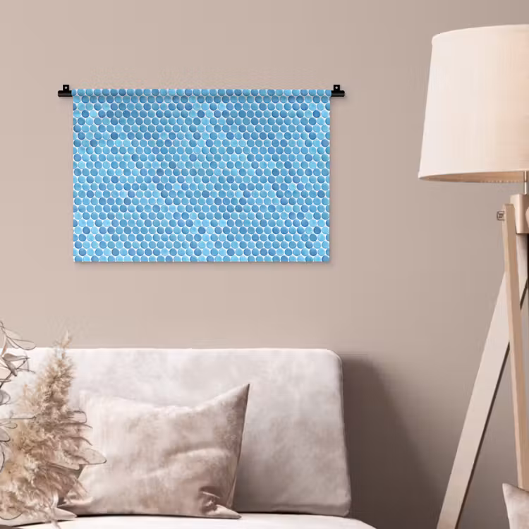 Penny - Mozaïek - Lichtblauw Wandkleed katoen klein 269 -sfeer4