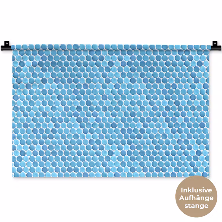 Penny - Mozaïek - Lichtblauw Wandkleed katoen klein 269 -t3d_DE