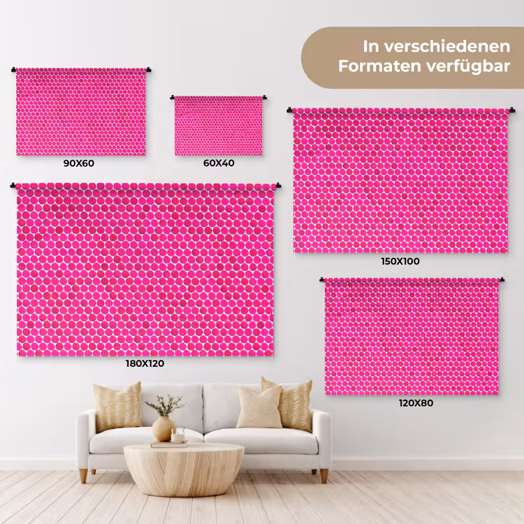Penny - Mozaïek - Felroze Wandkleed katoen klein 269 -tsfeer8_DE