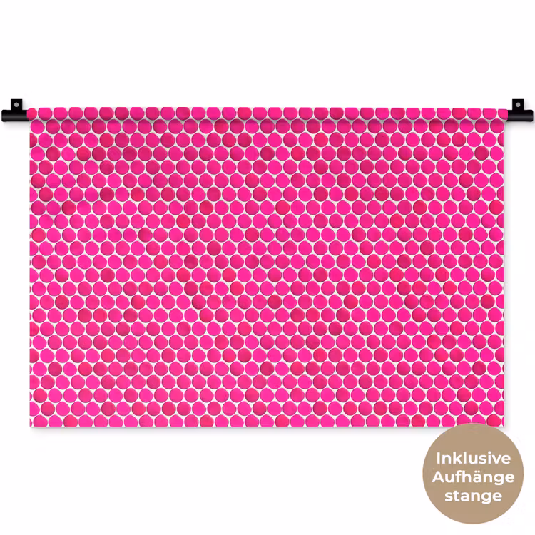 Penny - Mozaïek - Felroze Wandkleed katoen klein 269 -t3d_DE
