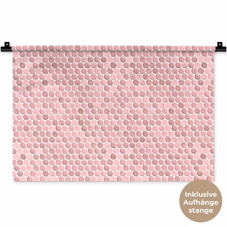 Penny - Mozaïek - Lichtroze Wandkleed katoen klein 269 -t3d_DE