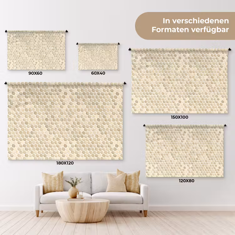 Penny - Mozaïek - Zand Wandkleed katoen klein 269 -tsfeer8_DE