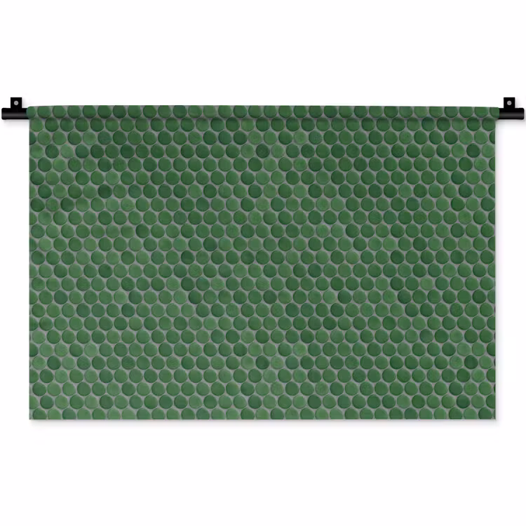 Penny - Mozaïek - Bosgroen - Green Wandkleed katoen klein 269 -zz3d