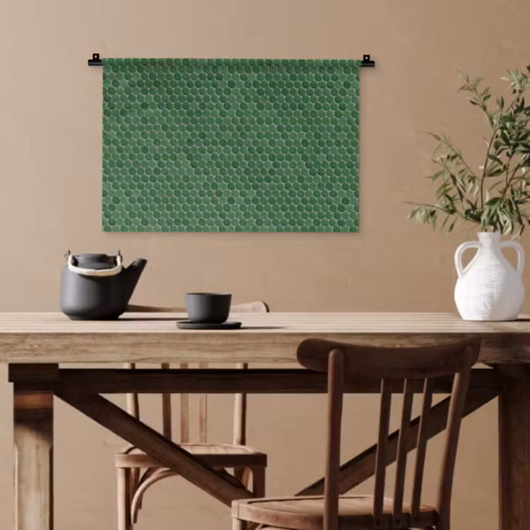 Penny - Mozaïek - Bosgroen - Green Wandkleed katoen klein 269 -sfeer6
