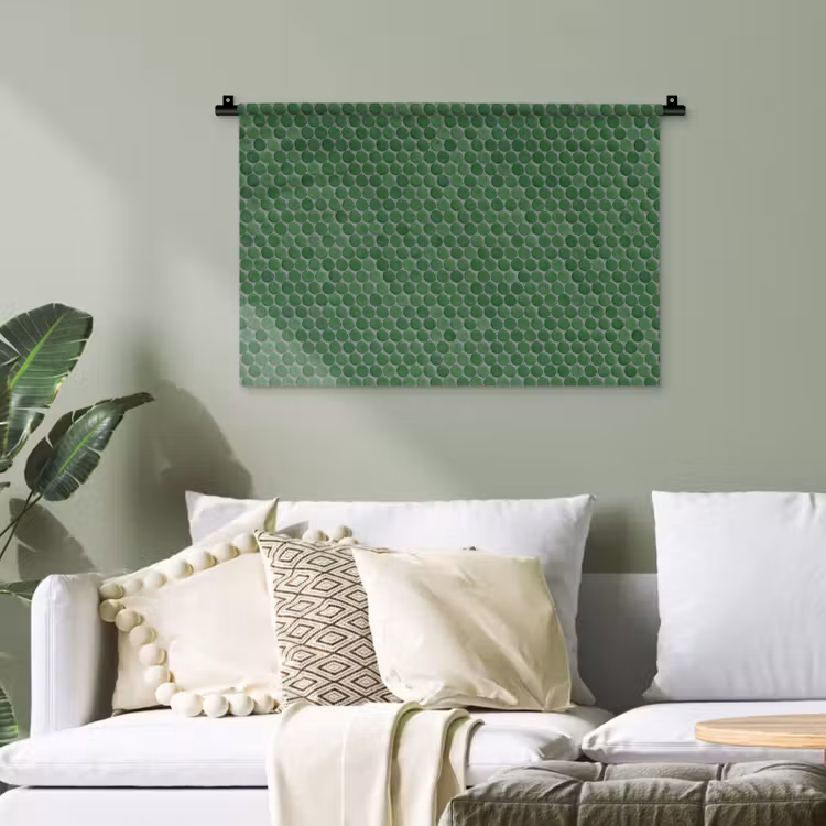 Penny - Mozaïek - Bosgroen - Green Wandkleed katoen klein 269 -sfeer7