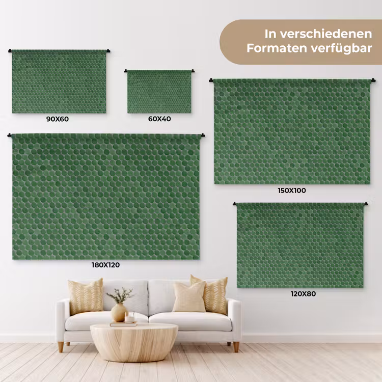 Penny - Mozaïek - Bosgroen - Green Wandkleed katoen klein 269 -tsfeer8_DE