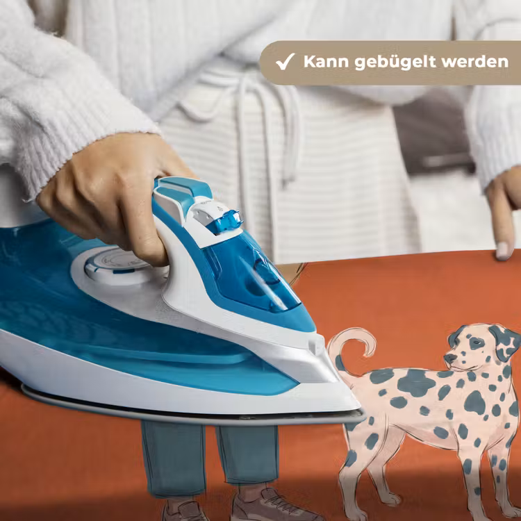 Persoon - Hond - Dieren - Illustratie - Modern Wandkleed katoen klein -tsfeer9_DE