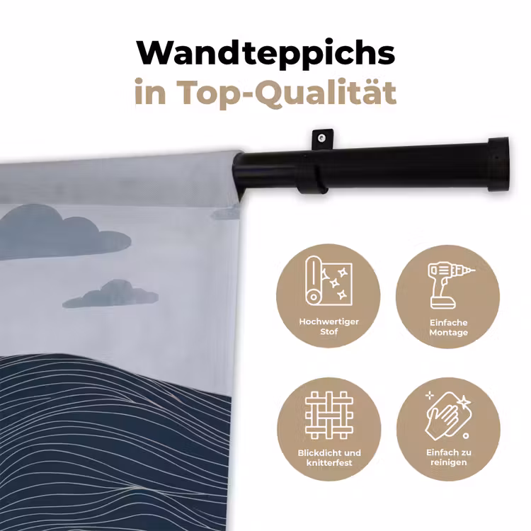 Persoon - Surfen - Oceaan - Natuur - Modern Wandkleed katoen klein -tsfeer2_DE