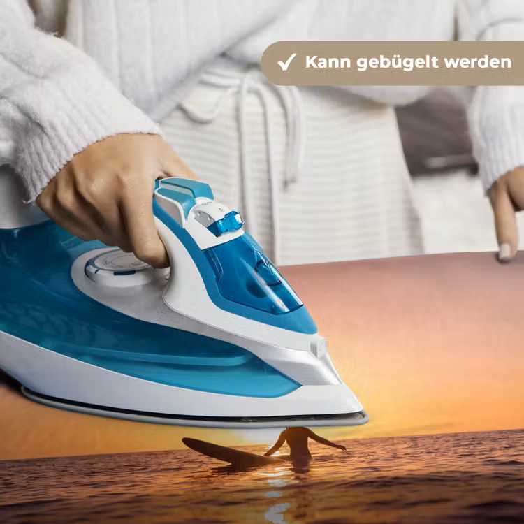 Persoon - Surfen - Zonsondergang - Zee - Oranje Wandkleed katoen klein -tsfeer9_DE