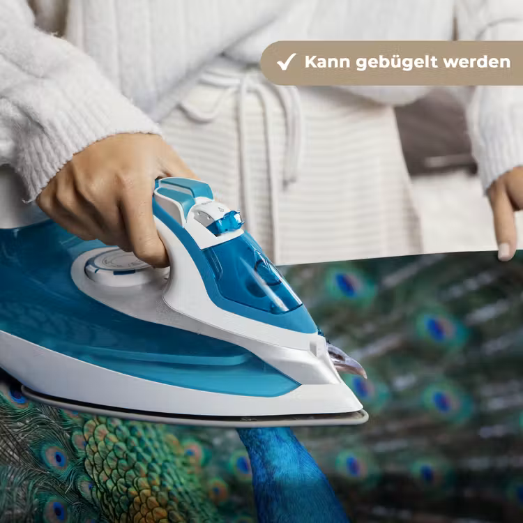 Pauw - Veren - Blauw Wandkleed katoen klein -tsfeer9_DE