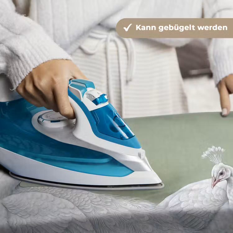 Pauwen - Wit - Natuur - Groen Wandkleed katoen klein -tsfeer9_DE