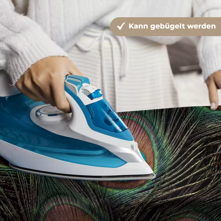 Pauwenveren - Klassiek - Groen Wandkleed katoen klein -tsfeer9_DE