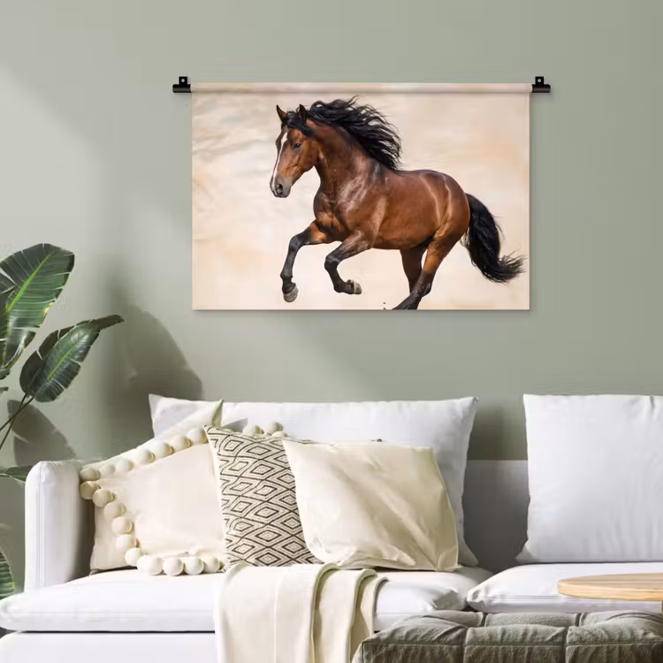 Paard - Galop - Energie Wandkleed katoen klein -sfeer7