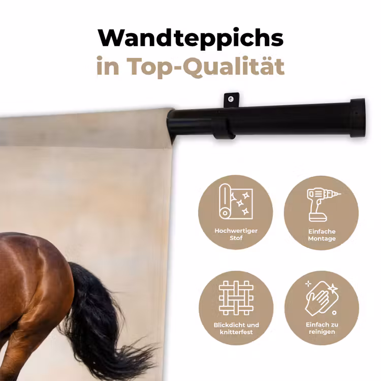 Paard - Galop - Energie Wandkleed katoen klein -tsfeer2_DE