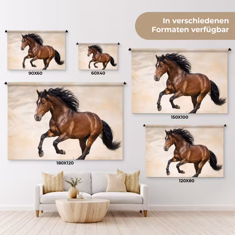 Paard - Galop - Energie Wandkleed katoen klein -tsfeer8_DE