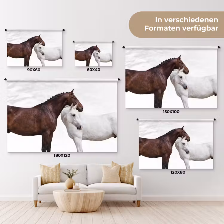 Paard - Modern - Balans Wandkleed katoen klein -tsfeer8_DE
