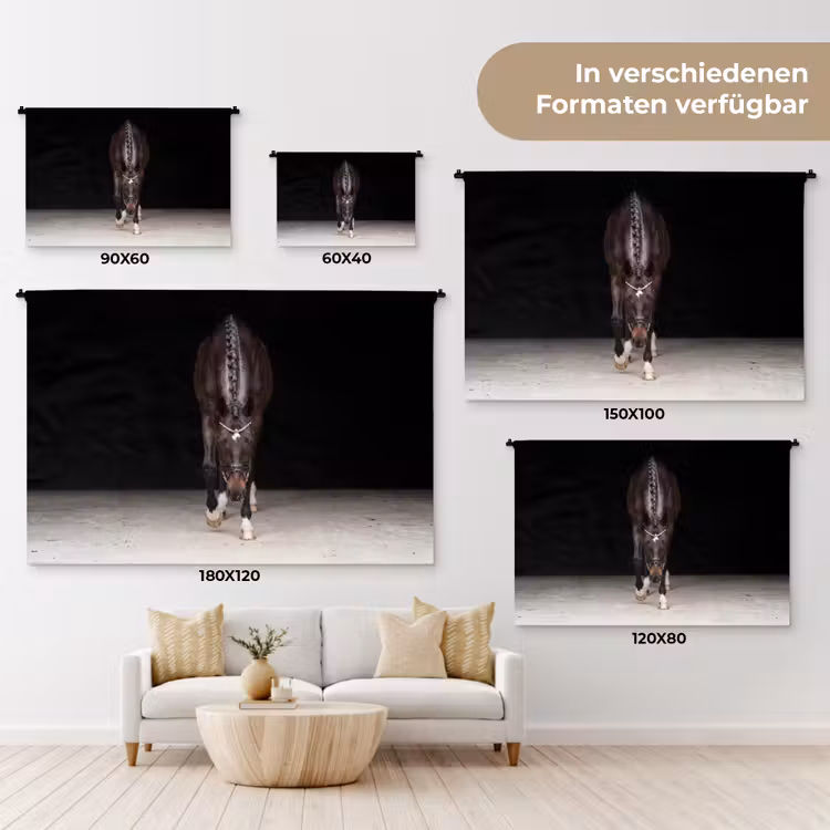 Paard - Modern - Portret Wandkleed katoen klein -tsfeer8_DE