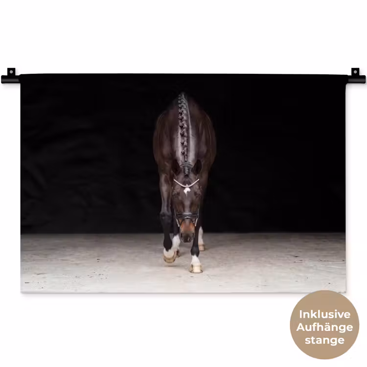 Paard - Modern - Portret Wandkleed katoen klein -t3d_DE