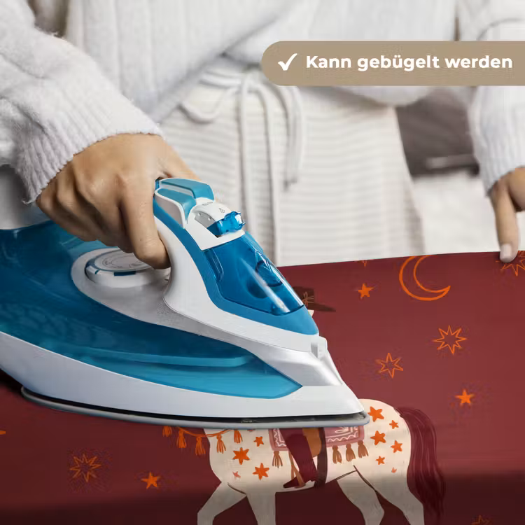 Paard - Ruiter - Sterren - Nacht - Illustratie Wandkleed katoen klein -tsfeer9_DE