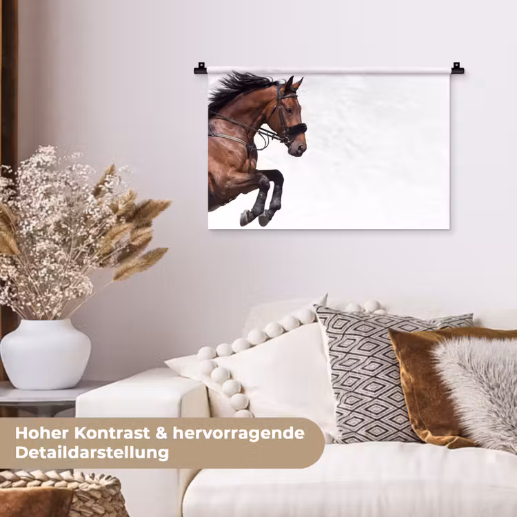 Paard - Springen - Modern Wandkleed katoen klein -tsfeer1_DE