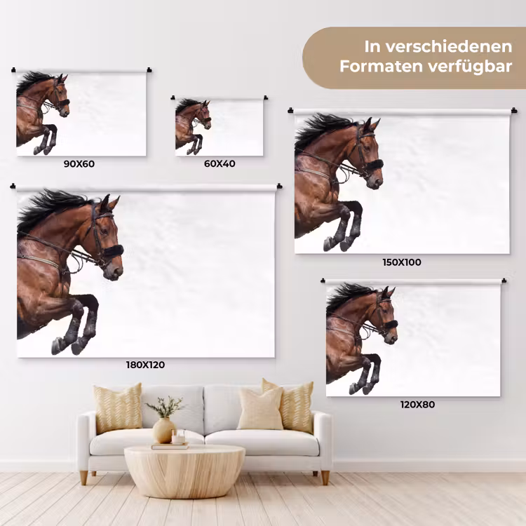 Paard - Springen - Modern Wandkleed katoen klein -tsfeer8_DE
