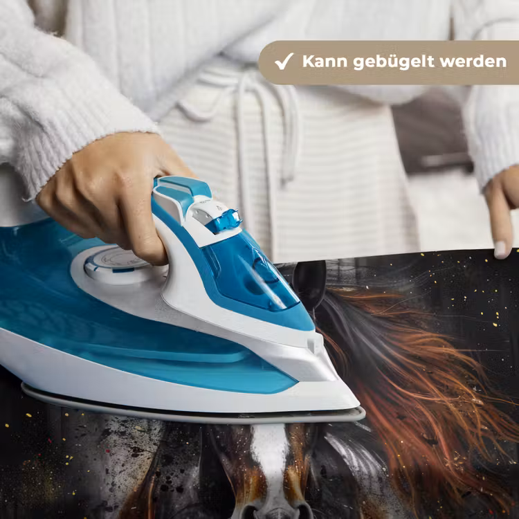 Paard - Dieren - Zwart - Luxe - Modern Wandkleed katoen klein -tsfeer9_DE