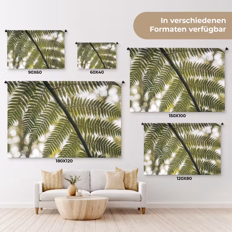 Plant - Blad - Natuur - Groen - Detail Wandkleed katoen klein -tsfeer8_DE