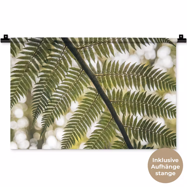 Plant - Blad - Natuur - Groen - Detail Wandkleed katoen klein -t3d_DE