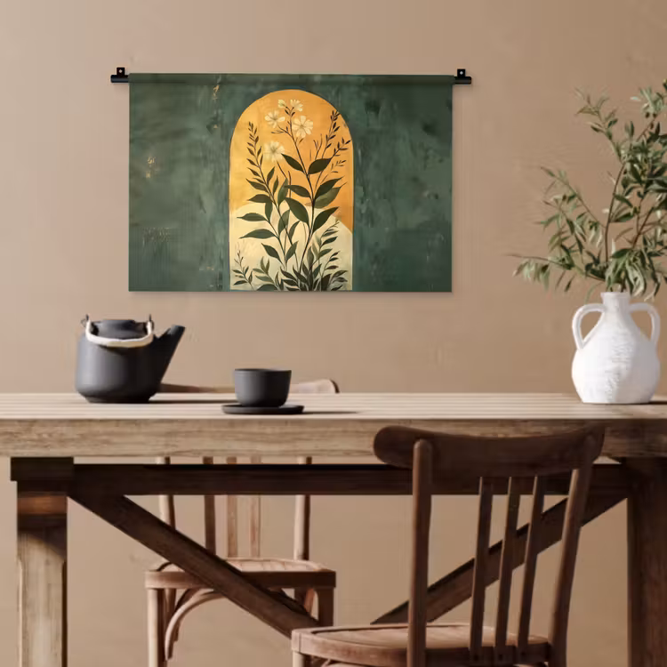 Plant - Bloemen - Wit Wandkleed katoen klein -sfeer6