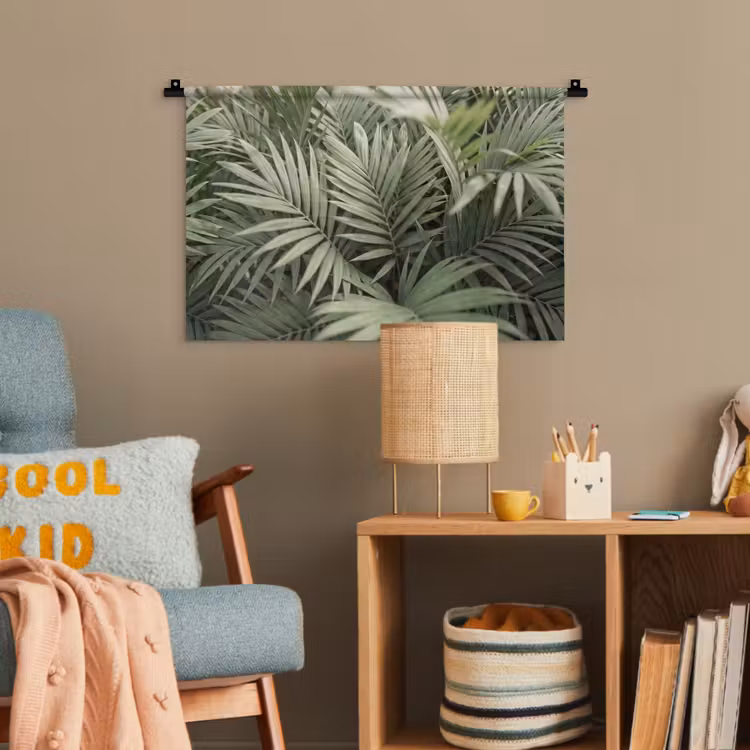 Plant - Palmbladeren - Natuur - Groen Wandkleed katoen klein -wsfeer4_kind
