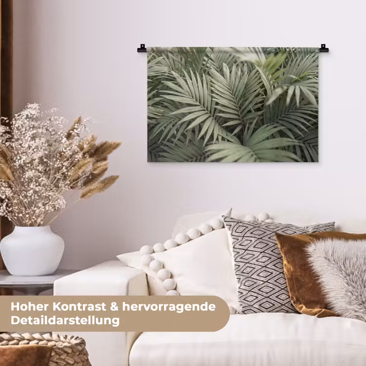 Plant - Palmbladeren - Natuur - Groen Wandkleed katoen klein -tsfeer1_DE