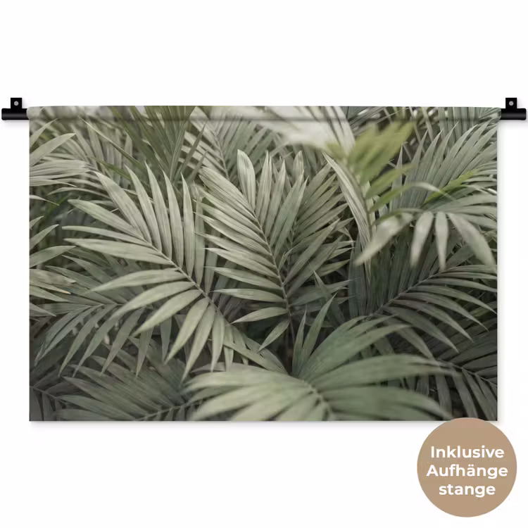 Plant - Palmbladeren - Natuur - Groen Wandkleed katoen klein -t3d_DE