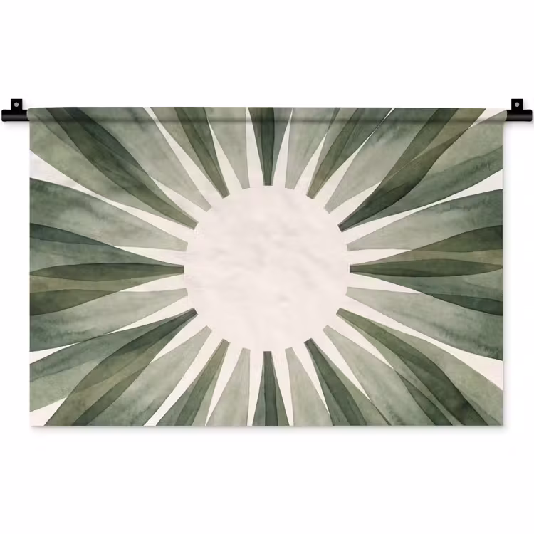 Planten - Abstract - Waterverf - Groen - Natuur Wandkleed katoen klein -zz3d