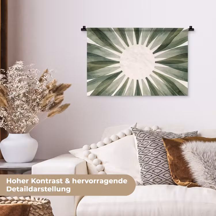 Planten - Abstract - Waterverf - Groen - Natuur Wandkleed katoen klein -tsfeer1_DE