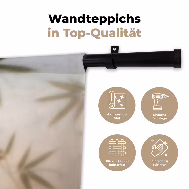 Planten - Bladeren - Natuur - Groen Wandkleed katoen klein -tsfeer2_DE