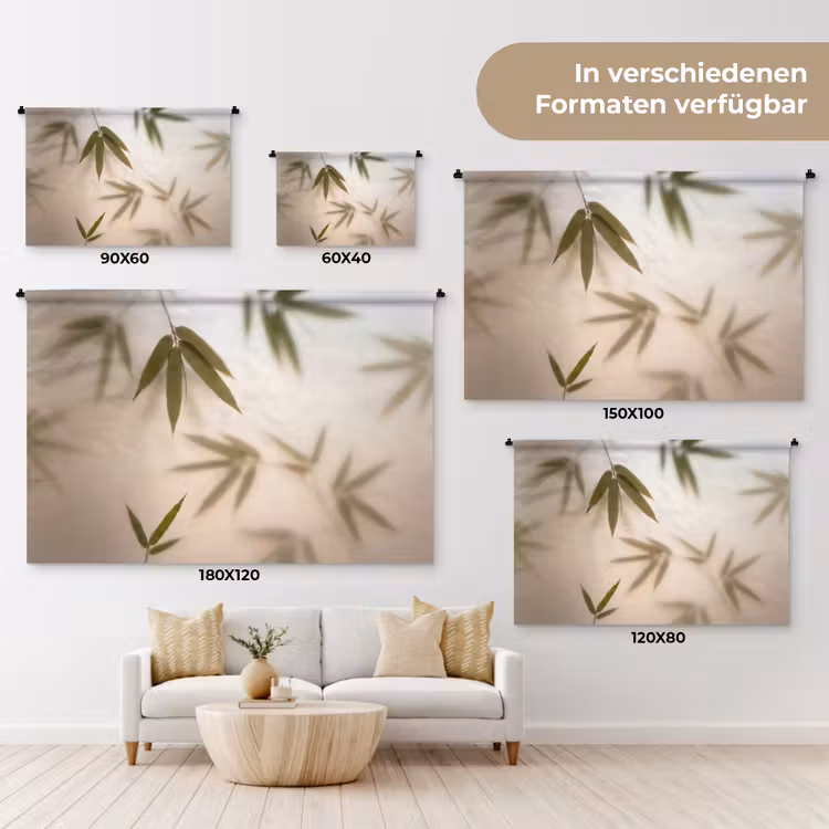 Planten - Bladeren - Natuur - Groen Wandkleed katoen klein -tsfeer8_DE